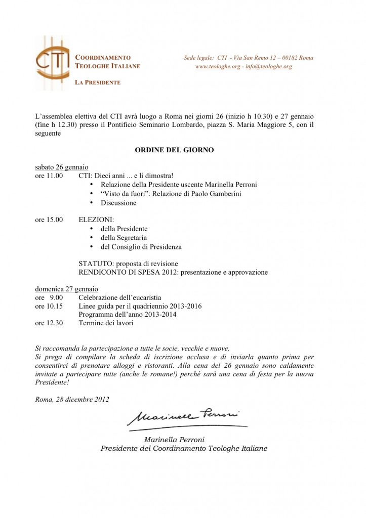 CONVOCAZIONE