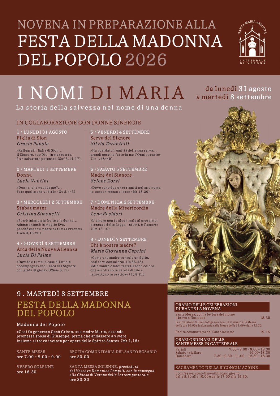 31-08 al 7-09, VERONA: Novena in preparazione alla festa della madonna del popolo