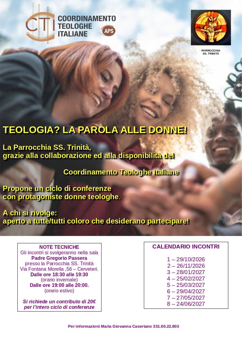 Ciclo di incontri (Cerveteri - ROMA): Teologia? La parola alle donne