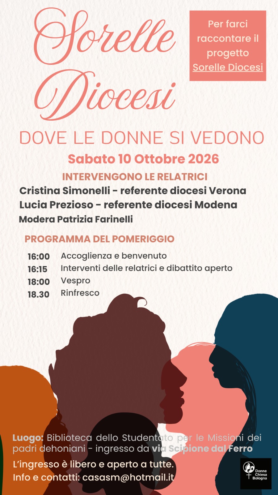 10.10.2026, BOLOGNA: Sorelle Diocesi. Dove le donne si vedono